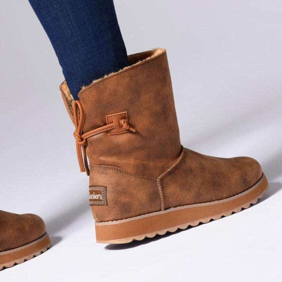 Skechers Shoes - Skechers Keepsakes Hearth Brown Winter Boots